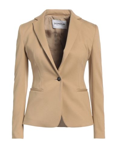 DONDUP DONDUP WOMAN BLAZER BEIGE SIZE 2 VISCOSE, POLYAMIDE, VIRGIN WOOL, ELASTANE 