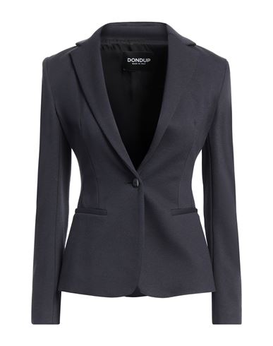 DONDUP DONDUP WOMAN BLAZER NAVY SIZE 2 VISCOSE, POLYAMIDE, VIRGIN WOOL, ELASTANE 