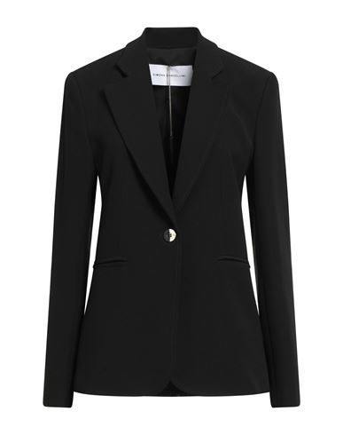 Simona Corsellini Woman Blazer Black Size 6 Polyester, Elastane In Black