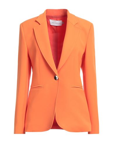 Simona Corsellini Woman Blazer Orange Size 2 Polyester, Elastane In Orange
