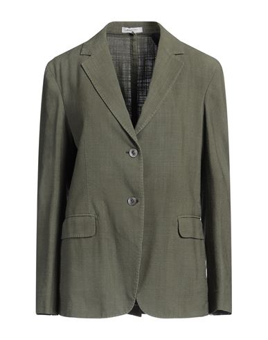 Shop Boglioli Woman Blazer Military Green Size 4 Silk