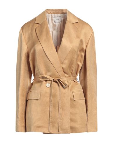 ALYSI ALYSI CRÈME WOMAN BLAZER SAND SIZE 6 LINEN, CUPRO 