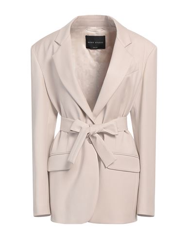 Hebe Studio Woman Blazer Beige Size 4 Polyester, Viscose, Elastane In Beige