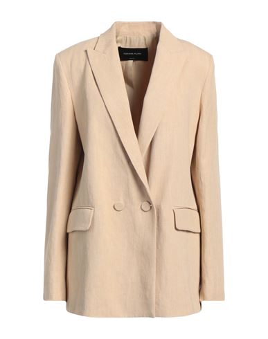 FABIANA FILIPPI FABIANA FILIPPI WOMAN BLAZER BEIGE SIZE 6 VIRGIN WOOL, POLYAMIDE, ELASTANE 