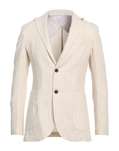 Barbati Man Blazer Beige Size 36 Cotton, Polyester In Beige