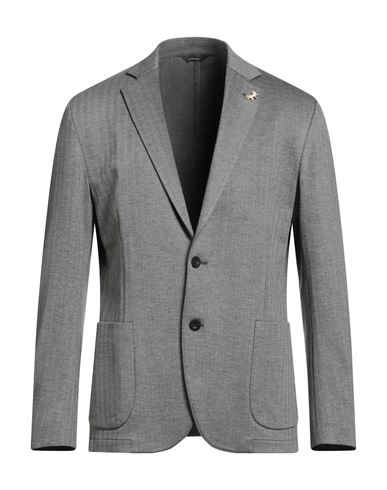 Tombolini Man Blazer Grey Size 46 Viscose, Polyamide, Elastane In Gray
