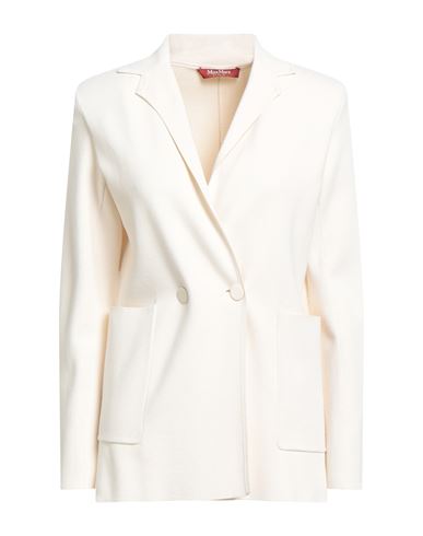 Max Mara Studio Woman Blazer Ivory Size Xs Viscose, Polyester