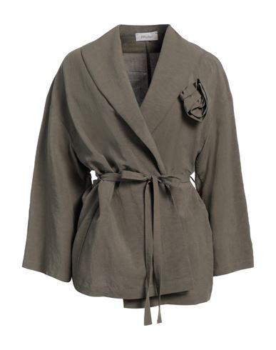MOTEL MOTEL WOMAN BLAZER MILITARY GREEN SIZE ONESIZE VISCOSE, LINEN 