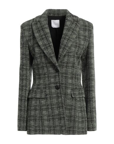 Shop Gaelle Paris Gaëlle Paris Woman Blazer Military Green Size 10 Polyester, Cotton, Viscose, Polyamide, Metallic Fib