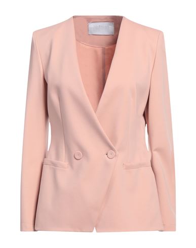 HARRIS WHARF LONDON HARRIS WHARF LONDON WOMAN BLAZER LIGHT PINK SIZE 12 VISCOSE, POLYAMIDE, ELASTANE 