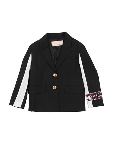 ELISABETTA FRANCHI ELISABETTA FRANCHI LA MIA BAMBINA TODDLER GIRL BLAZER BLACK SIZE 6 VIRGIN WOOL, POLYESTER, VISCOSE 