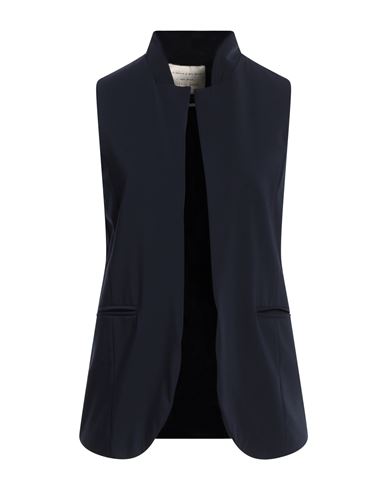 Alessia Santi Woman Tailored Vest Midnight Blue Size 2 Polyester, Viscose, Elastane In Blue