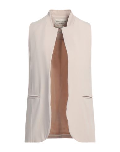 ALESSIA SANTI ALESSIA SANTI WOMAN TAILORED VEST BEIGE SIZE 2 POLYESTER, VISCOSE, ELASTANE 