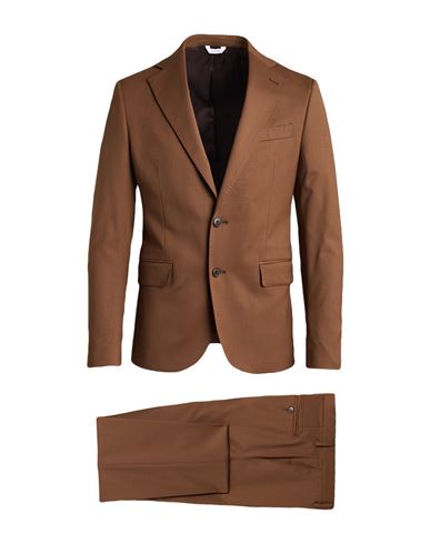 BRIAN DALES BRIAN DALES MAN SUIT BROWN SIZE 44 POLYESTER, WOOL, ELASTANE 