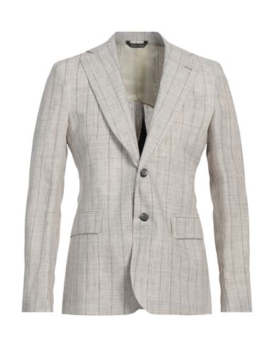 Shop Brian Dales Man Blazer Light Grey Size 44 Linen