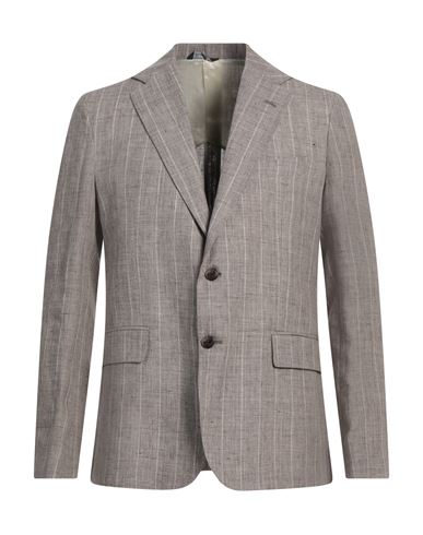 Shop Brian Dales Man Blazer Sand Size 42 Linen In Beige