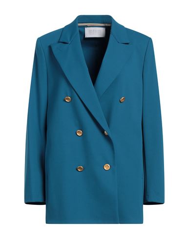 HARRIS WHARF LONDON HARRIS WHARF LONDON WOMAN BLAZER AZURE SIZE 6 VISCOSE, POLYAMIDE, ELASTANE 