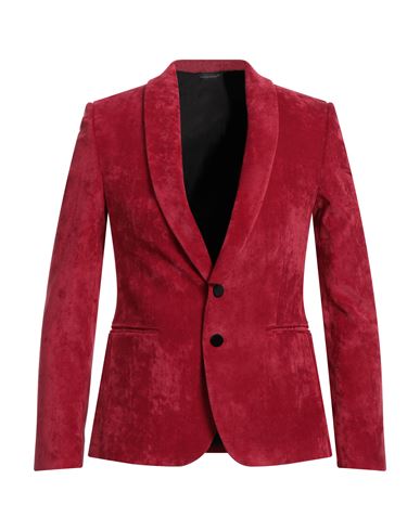 GREY DANIELE ALESSANDRINI GREY DANIELE ALESSANDRINI MAN BLAZER RED SIZE 36 POLYESTER, POLYAMIDE, ELASTANE 