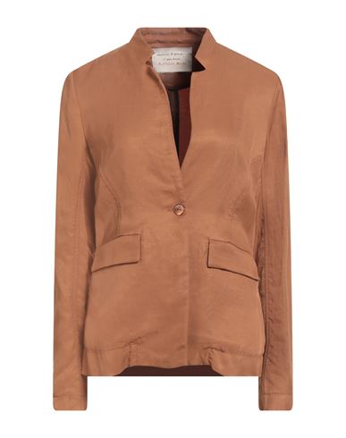 Alessia Santi Woman Blazer Camel Size 10 Viscose, Linen