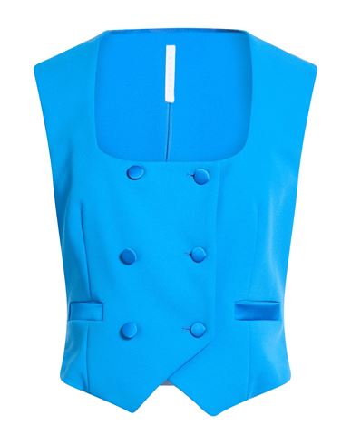 Imperial Woman Tailored Vest Azure Size S Polyester, Elastane In Blue