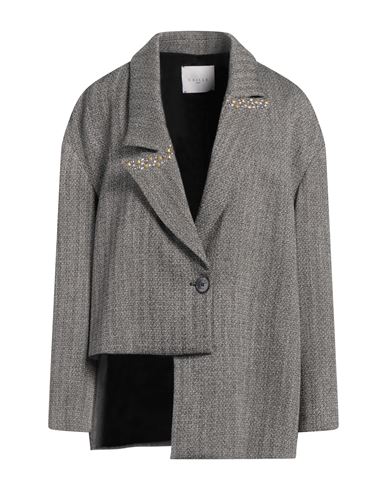 GAELLE PARIS GAËLLE PARIS WOMAN BLAZER BLACK SIZE 4 POLYESTER, VISCOSE, ELASTANE 