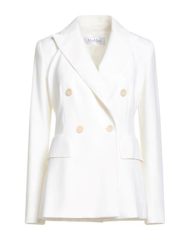 Max Mara Woman Blazer Off White Size 6 Virgin Wool In Multi
