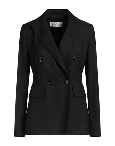 Shop Max Mara Woman Blazer Black Size 12 Virgin Wool