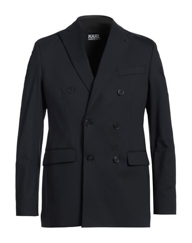 Karl Lagerfeld Man Blazer Midnight Blue Size 40 Polyamide, Elastane