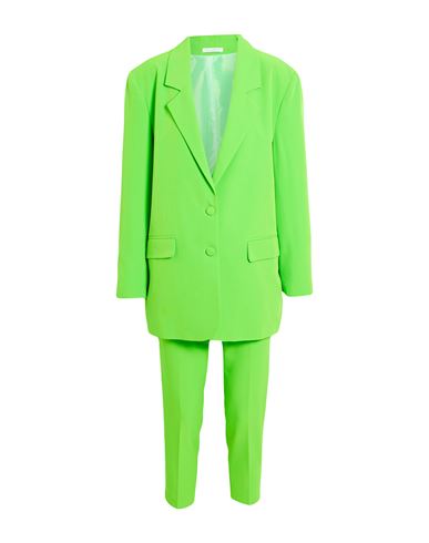 Yes London Woman Suit Lime Green Size 10 Polyester, Elastane