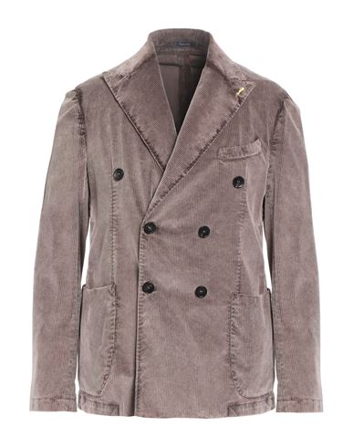 Guarinucci Man Blazer Brown Size 42 Cotton, Lyocell, Elastane In Brown