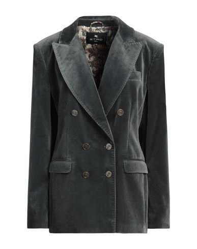 Etro Light Blue Cotton Blazer In Green