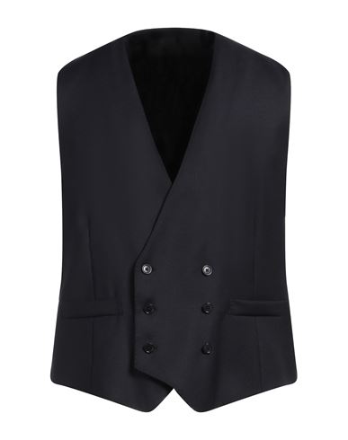 Lardini Man Tailored Vest Midnight Blue Size 42 Wool, Cupro
