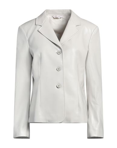 Max Mara Woman Blazer Light Grey Size S Polyester In Neutral