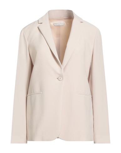Antonelli Woman Blazer Beige Size 16 Polyester, Elastane