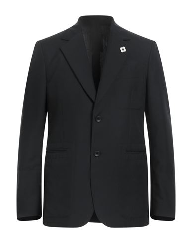 Lardini Monotone Man Blazer Black Size 40 Polyester, Wool In Black