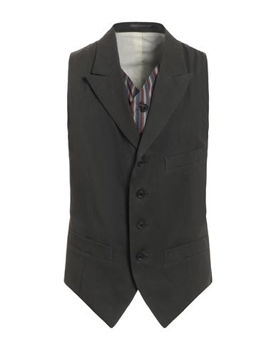 Yohji Yamamoto Pour Homme Man Tailored Vest Grey Size 4 Cotton, Cupro, Polyester In Grey