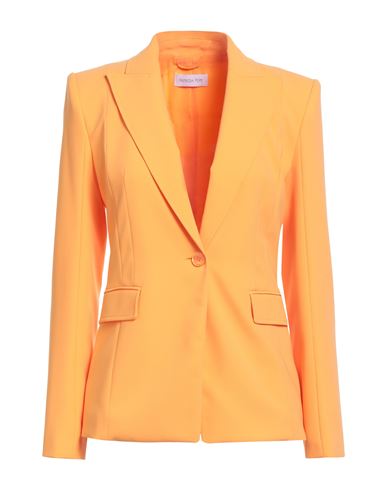 PATRIZIA PEPE PATRIZIA PEPE WOMAN BLAZER MARIGOLD SIZE 10 POLYESTER, ELASTANE 