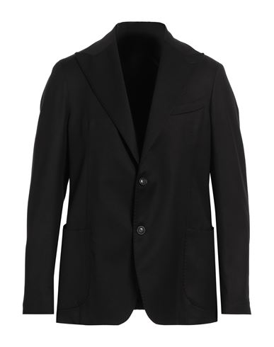 LUCA BERTELLI LUCA BERTELLI MAN BLAZER BLACK SIZE 42 VISCOSE, POLYAMIDE, ELASTANE 