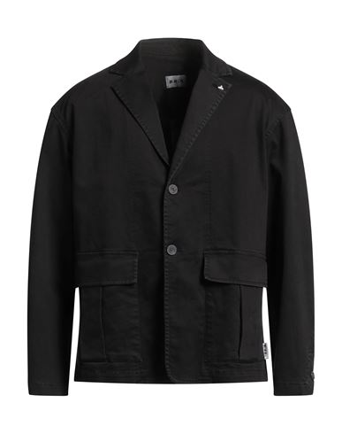 Berna Man Jacket Black Size M Cotton, Elastane In Black