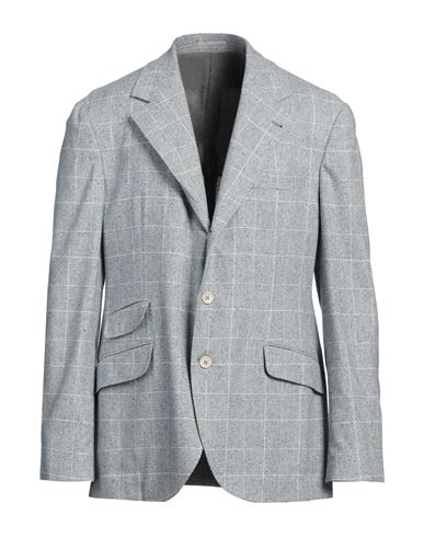 Brunello Cucinelli Man Blazer Azure Size 44 Silk, Wool, Cashmere In Blue