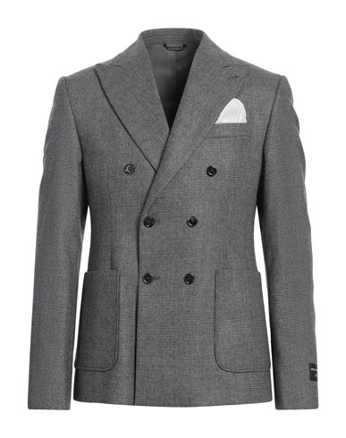 Daniele Alessandrini Man Blazer Lead Size 44 Wool, Acrylic, Polyamide, Cashmere In Gray
