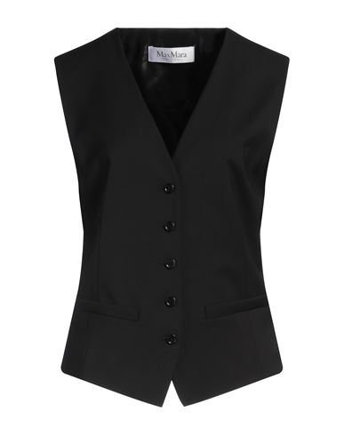 Shop Max Mara Woman Tailored Vest Black Size 8 Virgin Wool, Viscose