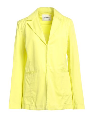 Ottod'ame Woman Blazer Pastel Yellow Size 10 Cotton, Elastane In Yellow