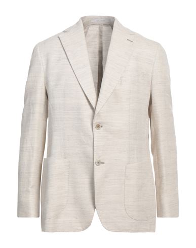 Eleventy Man Blazer Beige Size 46 Linen, Wool