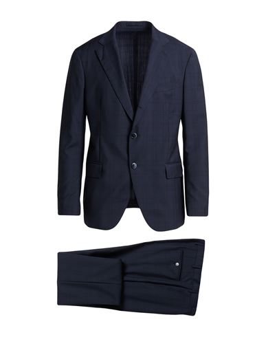 Luigi Bianchi Mantova Man Suit Midnight Blue Size 42 Virgin Wool
