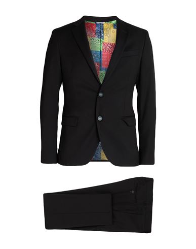 Manuel Ritz Man Suit Black Size 34 Polyester, Viscose, Elastane In Black