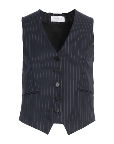 Shop Gaelle Paris Gaëlle Paris Woman Tailored Vest Midnight Blue Size 4 Polyester, Rayon, Elastane