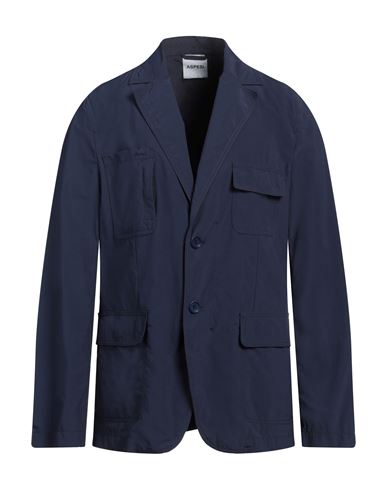 Aspesi Man Blazer Midnight Blue Size L Polyester, Polyamide In Blue