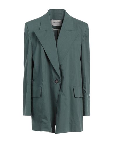 Low Classic Woman Blazer Green Size S Cotton, Linen, Polyester, Polyurethane, Nylon In Green
