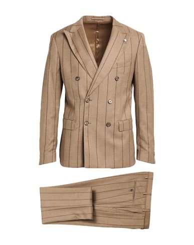 L.b.m 1911 L. B.m. 1911 Man Suit Beige Size 40 Virgin Wool, Elastane